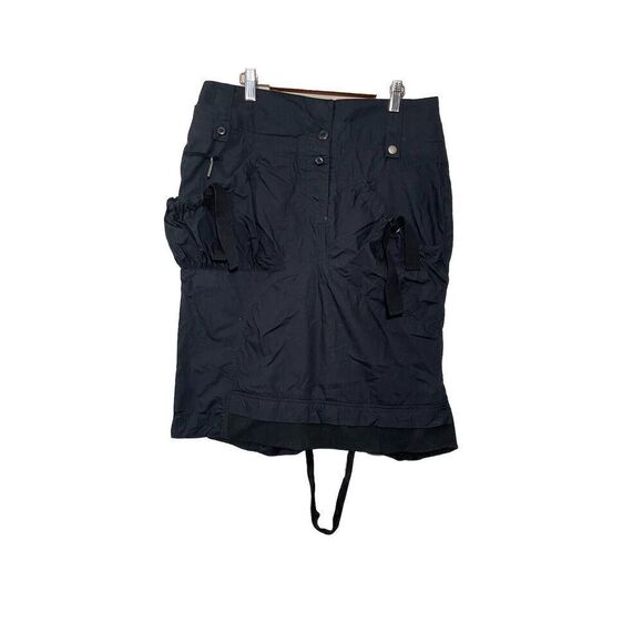 Habit Cargo Skirt Womens Size 30 Cinch Slit‎ Activewear Midi Black Y2K - Picture 1 of 5
